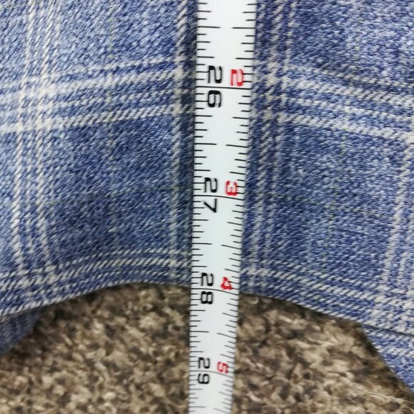 SuitSupply Sport Coat Blazer 40S E Thomas Silk Wool Linen Windowpane Plaid Blue - Picture 13 of 14